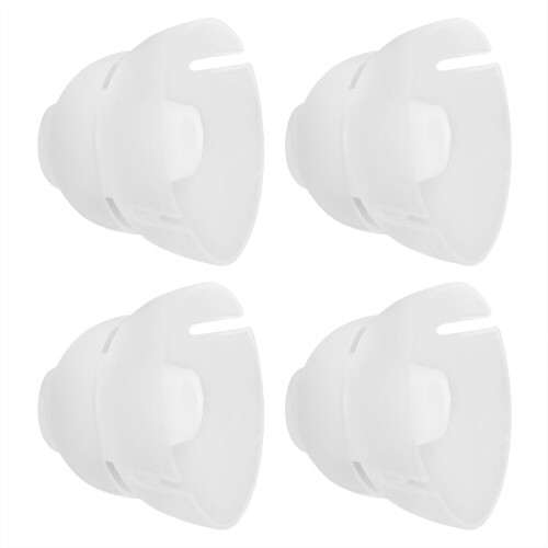 4Pcs Sturdy Silicone Hearing Aid Domes Comfortable White Accessory 1
