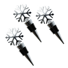 3 Metall Weinverschluss Schneeflockenform Für Geschenke