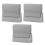 3Pcs Window Groove Cleaning Brushes Grey PP Multi-Functional Home Use 2