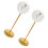 2Pcs White Alloy Resin Earrings Display Stand for Home Dressing Table 1
