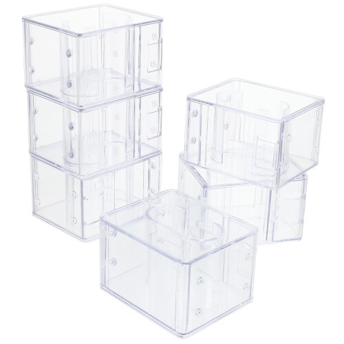 6Stück Transparente Kunststoff Uhrenboxen Display Verpackung