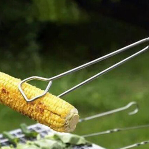 2Stk Grillzange Langform Mit Schwarzen Gebogenen Kopf 2