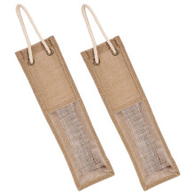 2Stk Weinflaschenbeutel Jute Mit