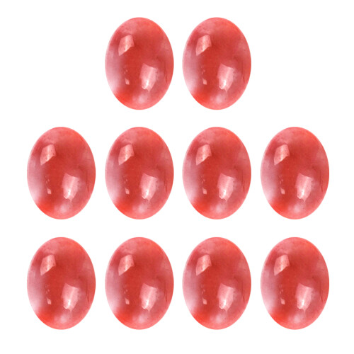 10Pcs Oval Red Stone Cabochons Agate Gem Patch for DIY Jewelry Making 1