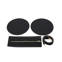 1 Set/4 Stk Gewebte PU Leder Mit Reißverschluss Schwarz
