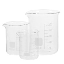 3St Graduierte Messbecher Flüssigkeitsmessbecher Glasbecher Für Labor