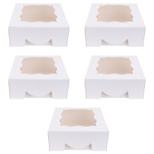 5Stk. Dessert Verpackungsboxen Für Kuchen Backwaren