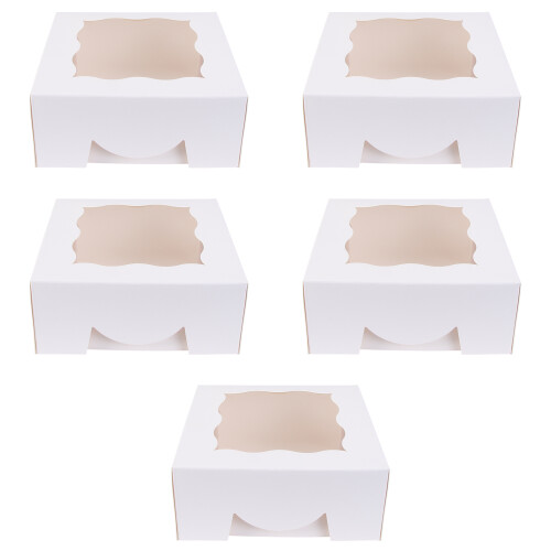 5Stk. Dessert Verpackungsboxen Für Kuchen Backwaren