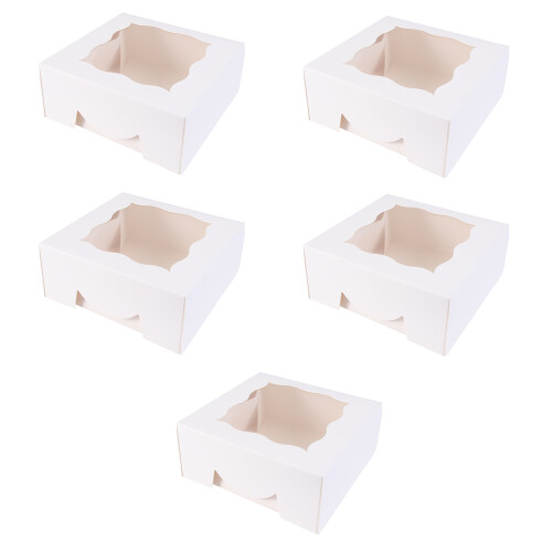 5Stk. Dessert Verpackungsboxen Für Kuchen Backwaren 2
