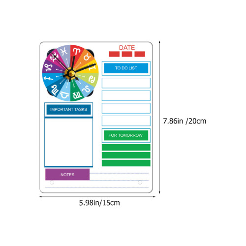 Worgeous  Portable Planning Board Schedule With Clock Office 1