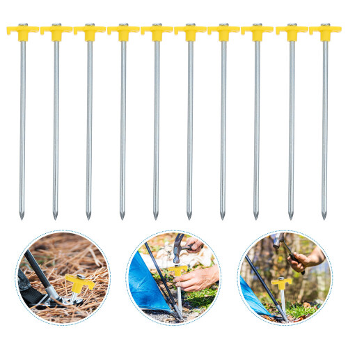 10Stk Heringe Camping Pfähle Verlängerte Erdnägel 2