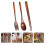 One Set Portable Camping Picnic Tableware Wooden Fork Spoon Chopsticks 9