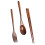 One Set Portable Camping Picnic Tableware Wooden Fork Spoon Chopsticks 11