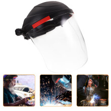 Head-Mounted Transparant Lasmuts Hoofdtelefoon Anti-Uv Zwart