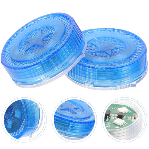 1 Pair Universal Car Door Warning Lights Magnetic Sensor Blue 2