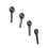 4Pcs Black Solid Wood Violin Tuning Peg Replacement M00590 16