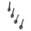4Pcs Black Solid Wood Violin Tuning Peg Replacement M00590 10