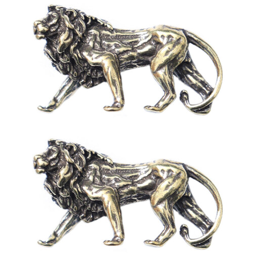 2Stk Polierte Löwen Schlüsselanhänger - Chic Und Robust 2