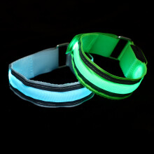 2St Lichtgevende Nylon LED Polsband Voor Avondgebruik