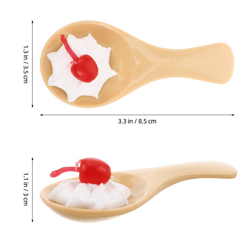 Realistisches Eiswaffel Modell Mit Löffel Und Eissortiment 2