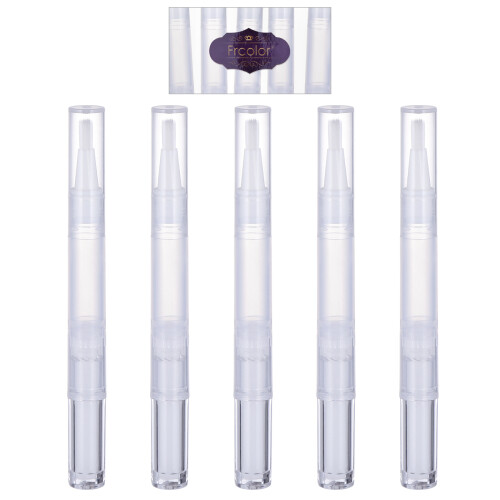 5Stk 3Ml Transparente Stifte Leere Nagelöl- Mit Bürstenspitze 1