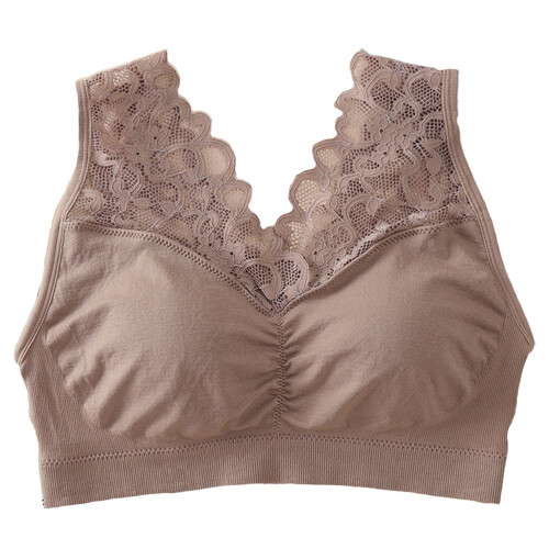 1Pc Khaki Strap Bralette Bra Crop Top Comfortable Soft Fabric 2