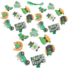 24Stk Shamrock Pappdekoration Karte Haushalt