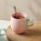 1 Set Tulpenform Kaffeetasse Keramikbecher Mit Unterteller 11