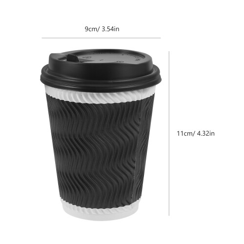 50 Einweg Kaffeetasse Verstärkte Wellpapier 1