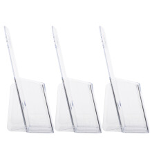 3Stk Pamphlet Display Stand Broschürenständer Acryl Broschürenhalter