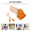 12Stk Nylon Haar Holz Ölgemälde Diy Graffiti Flacher 9