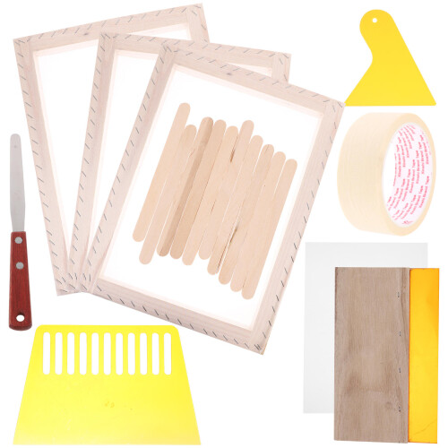 1 Set Silk Screen Frame, Herbruikbare Zeefdruk Kit 2