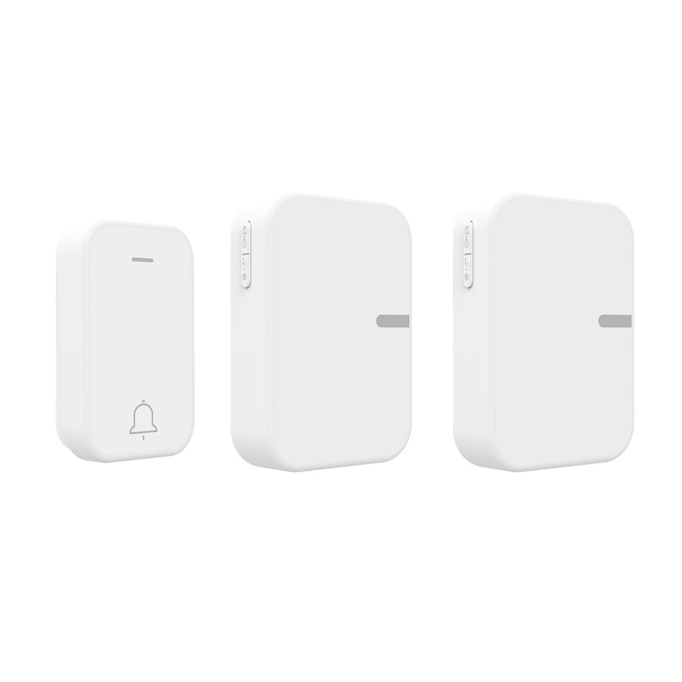 Waterproof Wireless Doorbell Kit 150M Range 2 Receivers, Self Powered, White-image-OPC-PKZP7YT-NEW