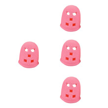 4 Silikon Fingerschutz Für Gitarre Ukulele Mandoline Pink S