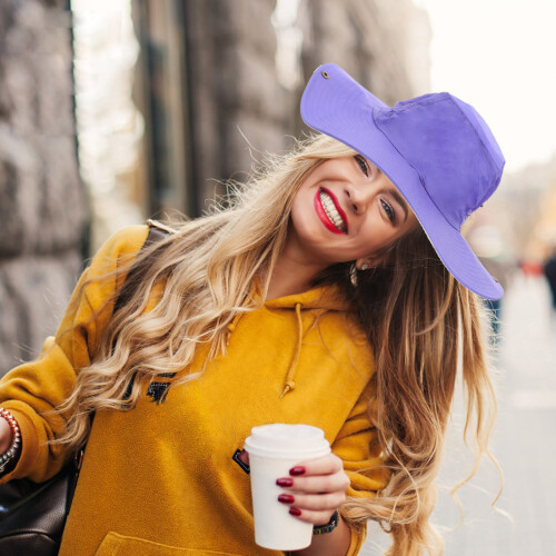 1Seau Chapeau Bob Violet Protection Et Cou 2