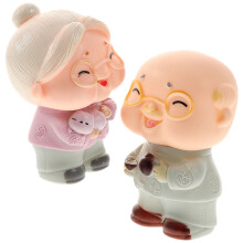 2St Charmante Ouderen Beeldjes Voor Bruiloft En Cadeau Decor