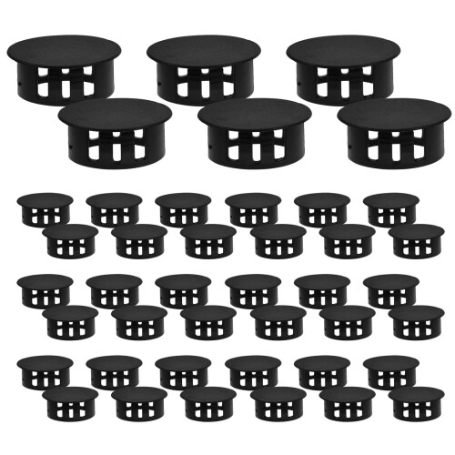 20Pièces Cache Vis Nylon Noirs À Encliqueter Pour Meubles Et Électro