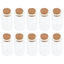 30Stk Diy Wunschflasche Transparente Flaschen Mit Holzkorken