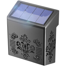 Solar LED Wandlampe Schwarz Für Outdoor Garten Und Zaun