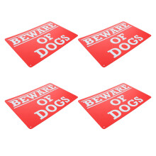 4Stk Beware Of Dogs Schilder Hängende Mit Vintage Zeichnungen