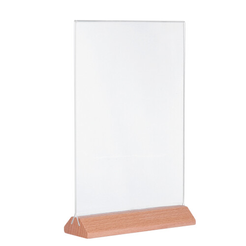 Support Transparent Bois Pour Menu Publicité