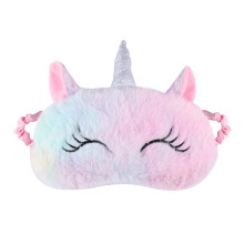 Plüsch Patch Schatten Augenmaske, Cartoon Tier Schlafaugenmaske Pink