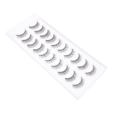 10 Paar 3D Natürliche Kunstwimpern Mehrschichtige Schönheitswimpern