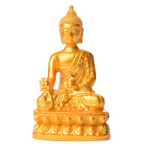 1St Resin Boeddha Gouden Ornament Voor Woondecor