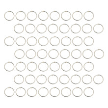 100St Zilveren Metalen Boekringen Voor Losse Bladen DIY Notebook Clip