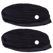 2St Ademend Zwarte Knop Muts Hoofdband Voor Sport & Masker Bescherming