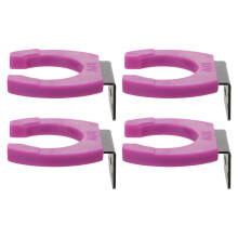 1Set Rosy Wall Mounted Microphone Holder Hook with Rubber Grip for Ktv