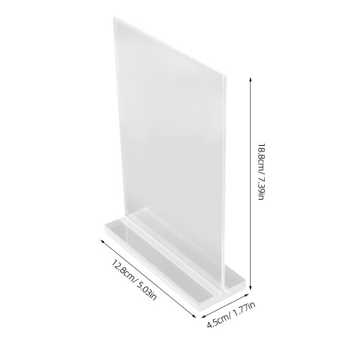 2Pcs Transparent Acrylic Sign Holders for Tabletop Display Stands 1