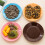 5Pcs Plastic Snack Plates Assorted Colors Food Grade PP Lightweight 8