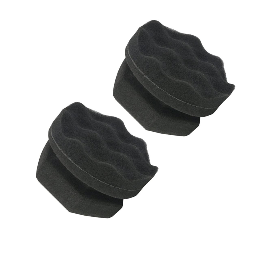 2Pcs Handy Waxing Sponge Wave Pattern Durable High Density Car Tire Wax Applicator For Polishing And Detailing 9016109339881